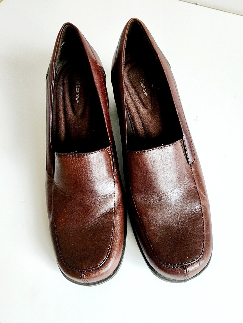 Women's Brown Leather Slip-On Loafers Shoes 6.5M